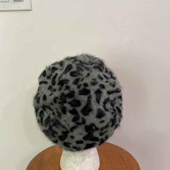 Parkhurst Cheetah Print 80% Angora Hat Beret OSFM - Picture 2 of 5